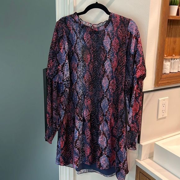 Parker Dresses & Skirts - Parker Pink Purple and Black Snakeskin Dress XL